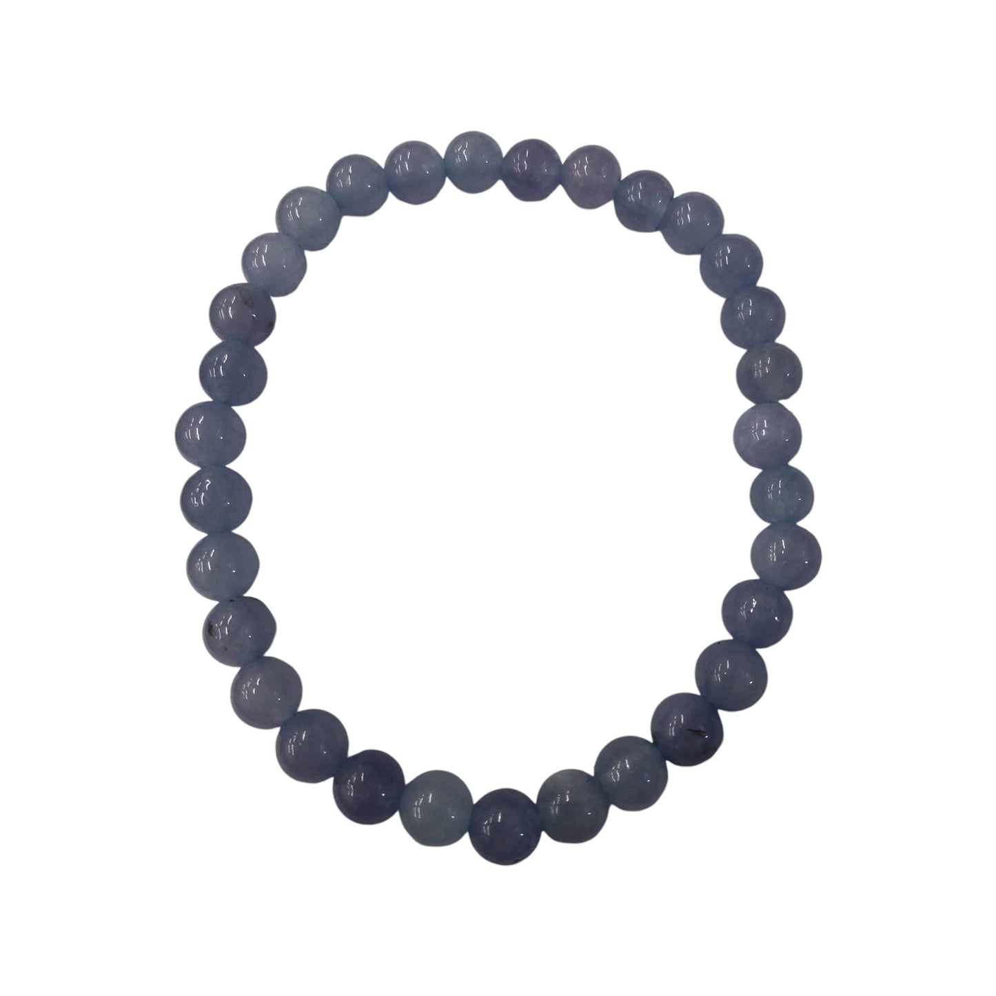 Pulsera mineral Calcedonia azul