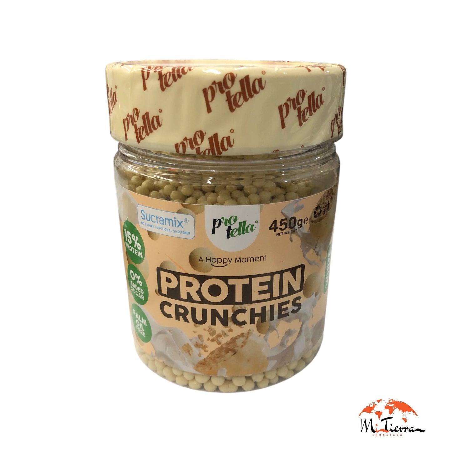 Proteína Crunchies bolitas proteicas chocolate blanco 450gr