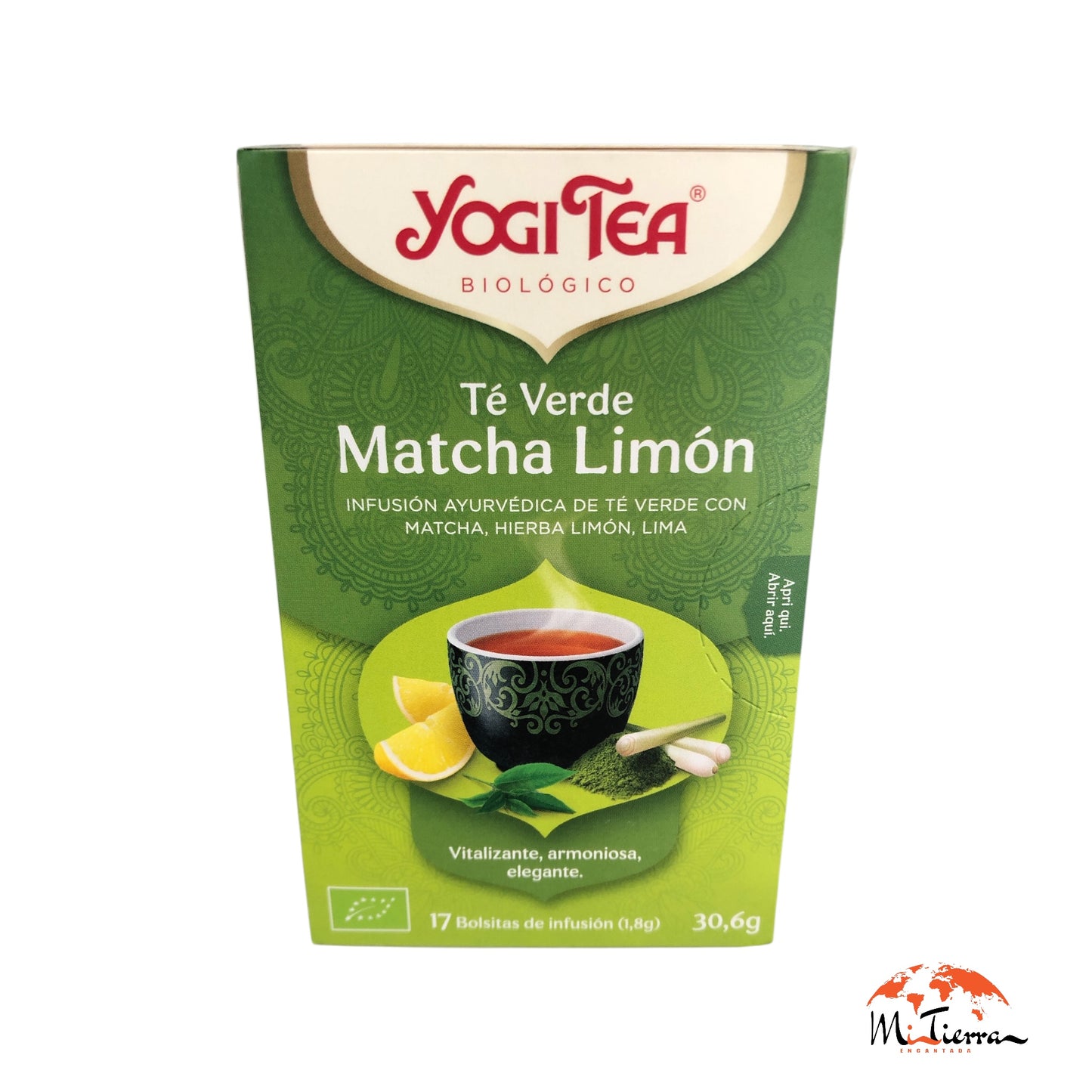 Te verde matcha limón 17 sobres YOGI TEA