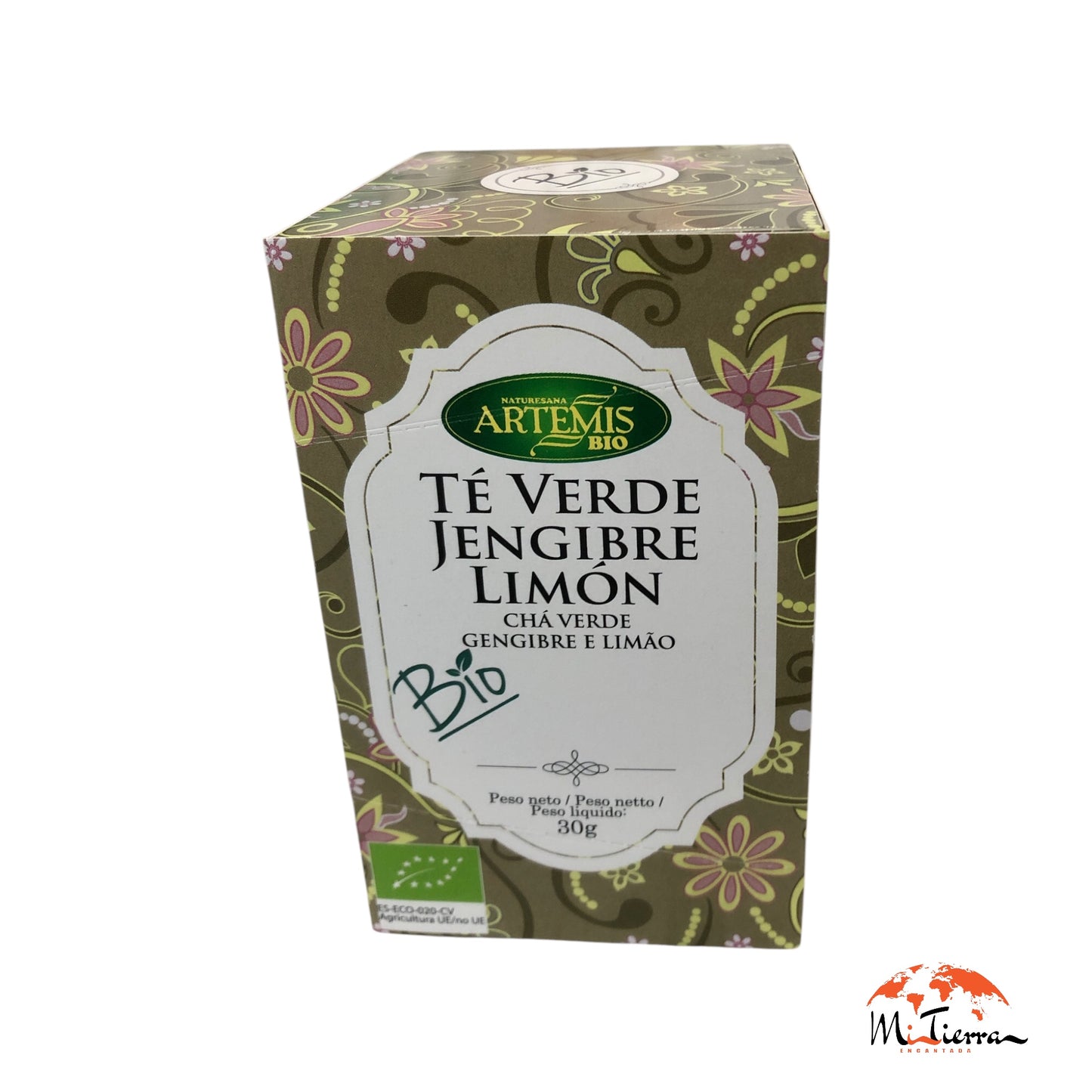 Te verde jengibre con limón bio 20 bolsitas ARTEMIS