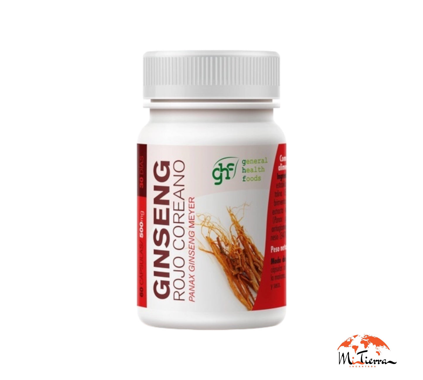 Ginseng Rojo Coreano GHF 500mg 60 cápsulas