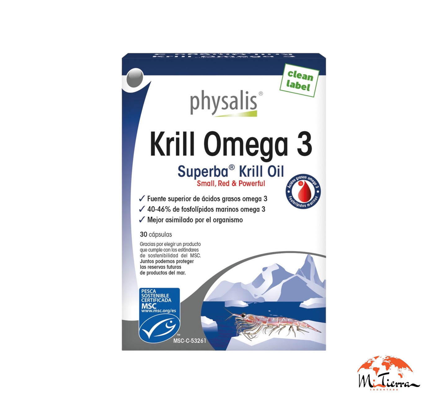 Krill Omega 3 30 cápsulas Physalis