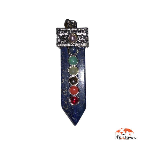 Colgante de lapislazuli con 7 Chakras