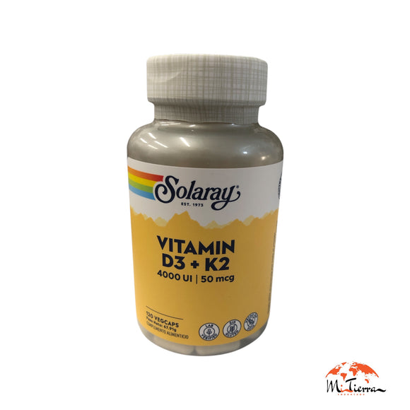 Vitamina D3 + K2 4000ui| 50mcg Solaray