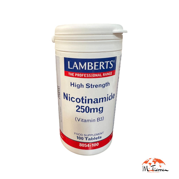 Nicotinamide 250mg B3 100 tabletas Lamberts