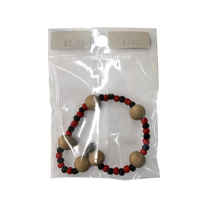 Pulsera idde Elegua con bolas de madera