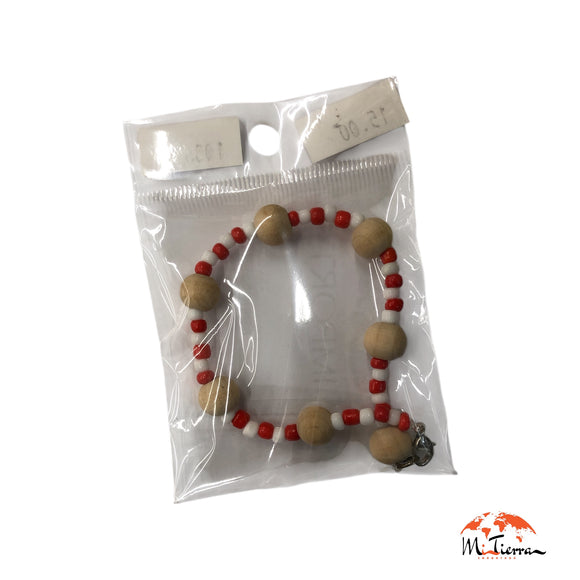 Pulsera idde Chango con bolas de madera