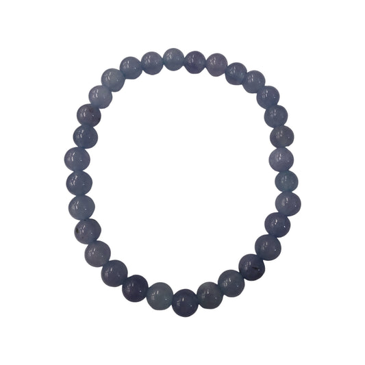 Pulsera mineral Calcedonia azul