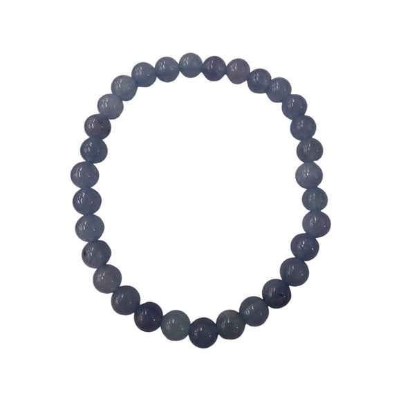 Pulsera mineral Calcedonia azul