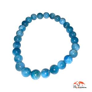 Pulsera mineral de Apatita Azul