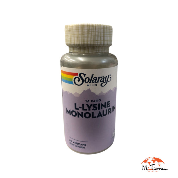 Monolairin L-lysine 60v cap Solaray