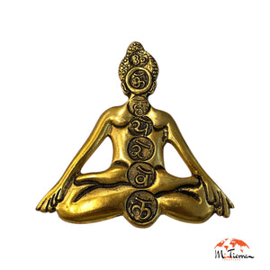 Quemador buda metal dorado