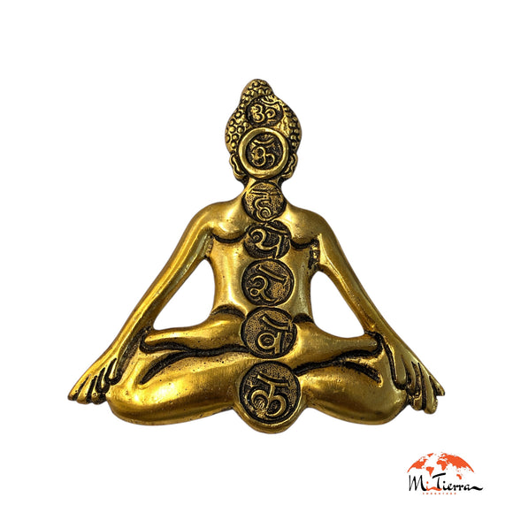 Quemador buda metal dorado