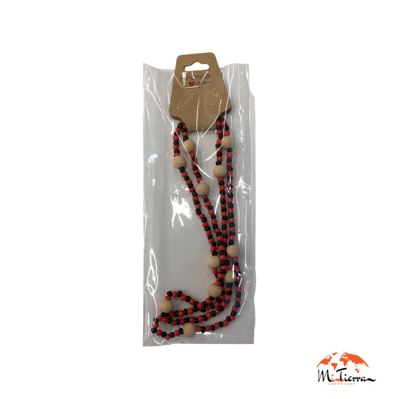 Collar de Elegua con bolas de madera