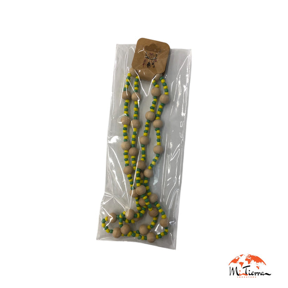 Collar Orula con bolas de madera