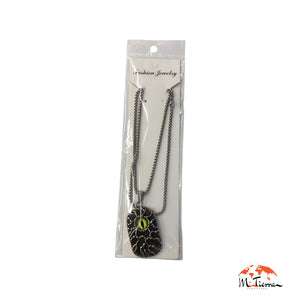 Colgante con ojo de dragón y cadena