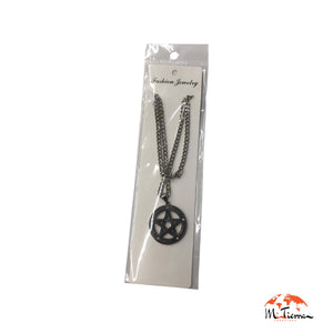 Colgante con pentagrama hebreo y cadena