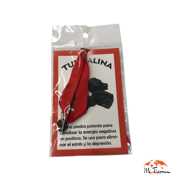 Pulsera roja con Turmalina
