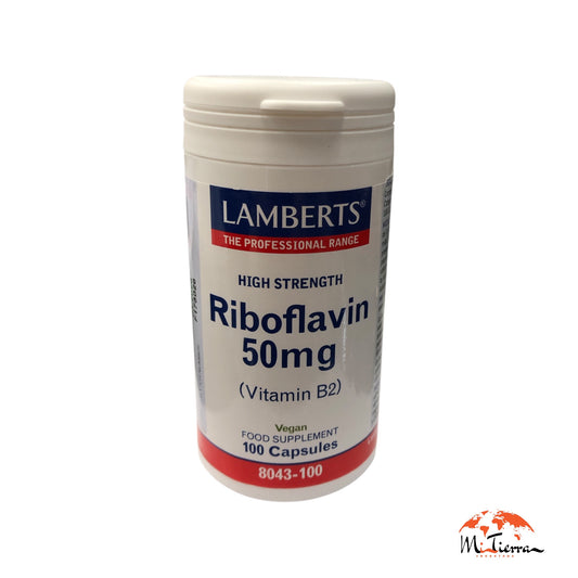 Rivoflavin 50 mg (vit B2) 100 caps LAMBERTS
