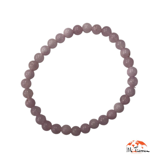 Pulsera mineral cuarzo rosa 6mm