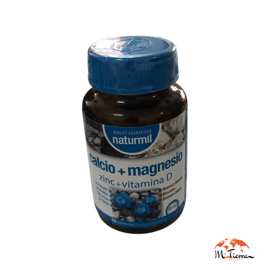 Calcio + Magnesio + Zinc y vit D3 90 cap Naturmil