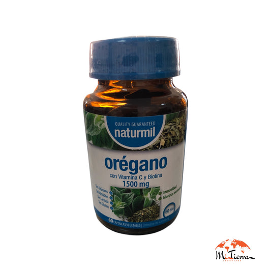 Orégano  con vit C y biotina 1500mg 60 cap vegetales NATURMIL