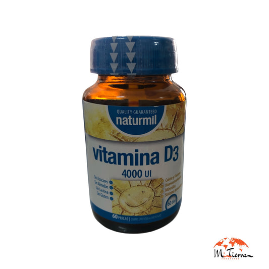 Vitamina D3 4000UI 60 Perlas NATURMIL