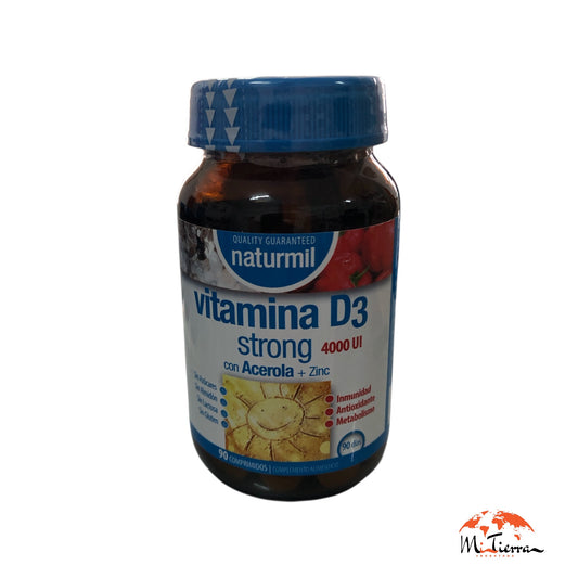 Vitamina D3 Strong 4000UI 90 comp con acerola + zinc NATURMIL