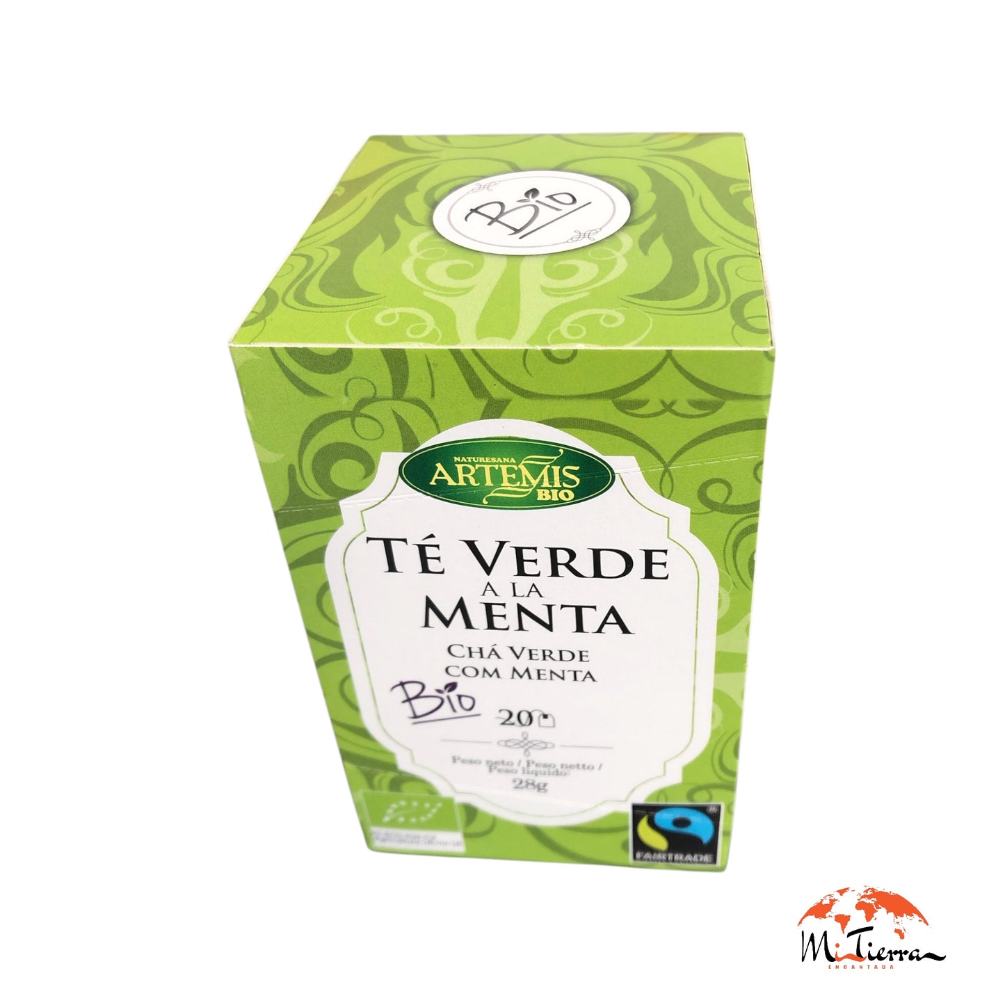 Te verde a la menta infusión bio 20 bolsitas ARTEMIS