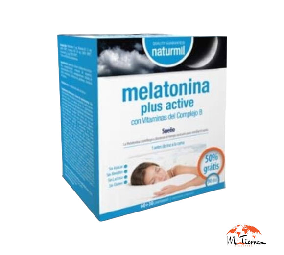 Melatonina plus active con vitaminas del complejo B 90 comprimidos Naturmil