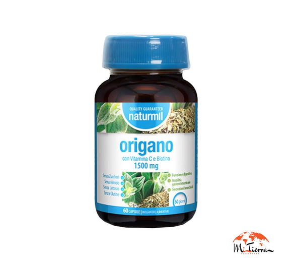 Orégano  con vit C y Biotina 1500mg 60 cápsulas Naturmil