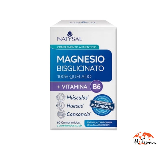 Magnesio bisglicinato+ B6 60 comprimidos Natysal