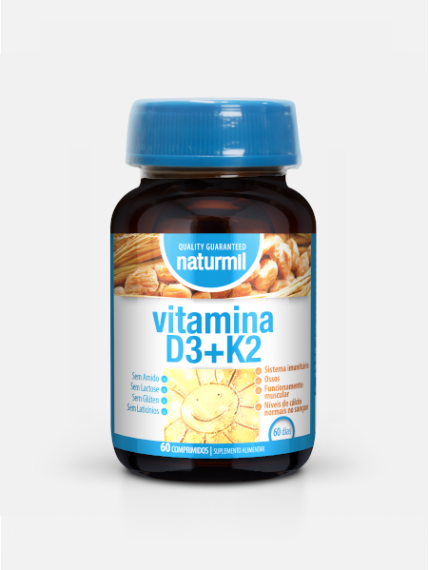 Vitamina D3+K2 Naturmil 60 comprimidos