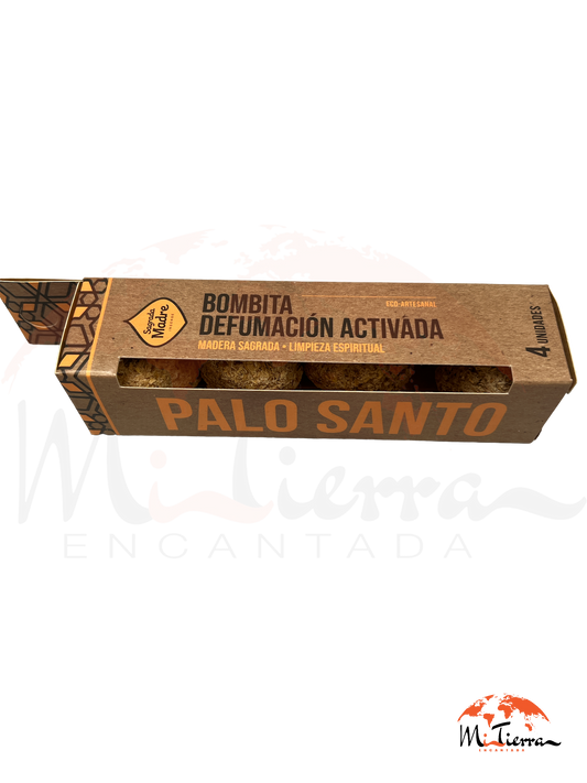 Bombita de defumación activada Sagrada Madre de PALO SANTO