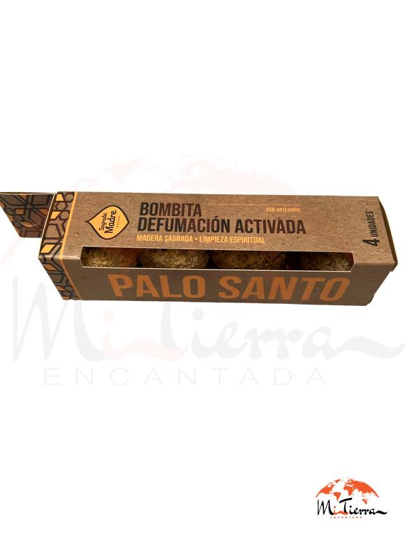 Bombita de defumación activada Sagrada Madre de PALO SANTO